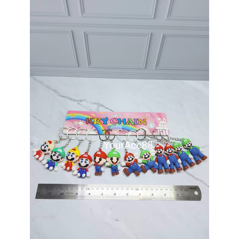 YOUR ACC 88 GROSIR GANTUNGAN KUNCI LUCU KARAKTER MARIO isi 12pcs  BEST QUALITY YOUR_ACC_88 GROSIR_AS