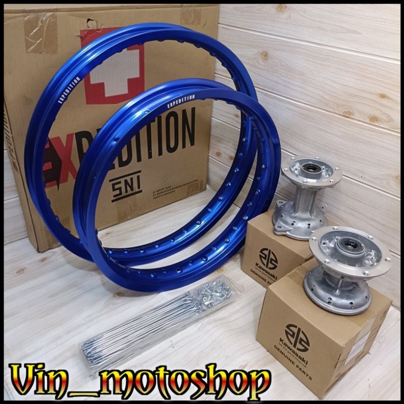Paket Velg EXPEDITION Ring 18 21 & 16 19 KLX DTRACKER & Custom Trail Tromol KLX Original