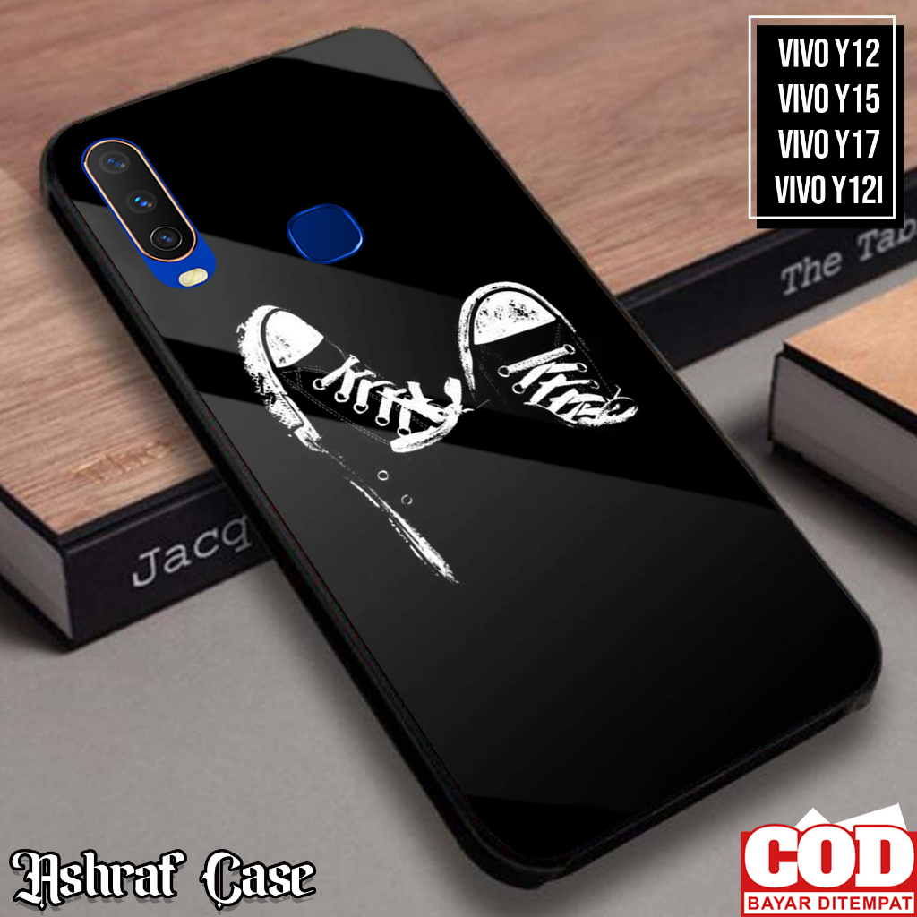 Case Vivo Y12/Y12i/Y15/Y17 - Casing Vivo Y12i/Y15/Y17 ( HTM) Softcase Glass Kaca - Kesing Hp - Silik