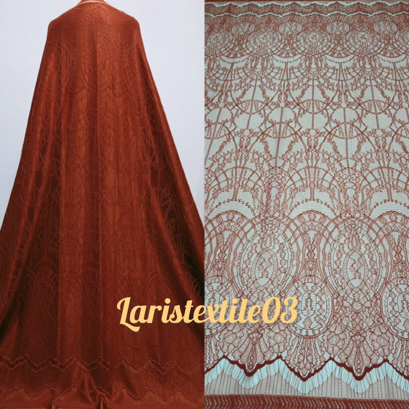 Kain Brokat Panelan Chantily / Kain Brokat Panelan / Bahan kebaya cantik