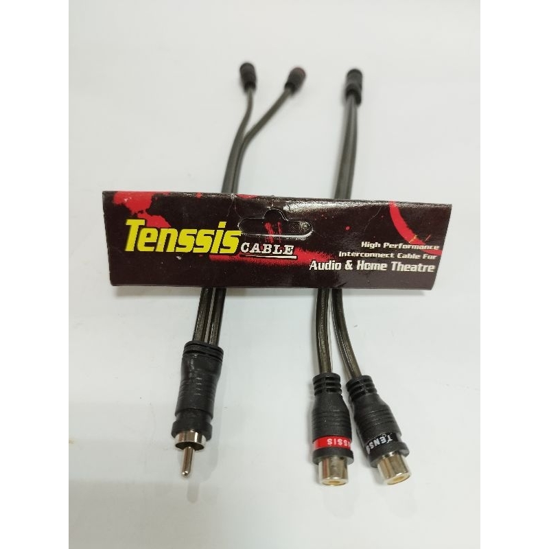 Kabel RCA cabang Y 1 cowok keluar 2 cewek