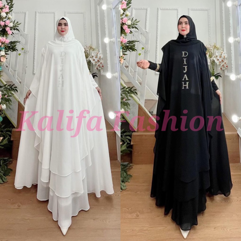 DIJAH 826 ORI DIJAH / GAMIS DIJAH SET HAJI UMROH / GAMIS SYARI POLOS MEWAH / BAJU SYARI BRANDED