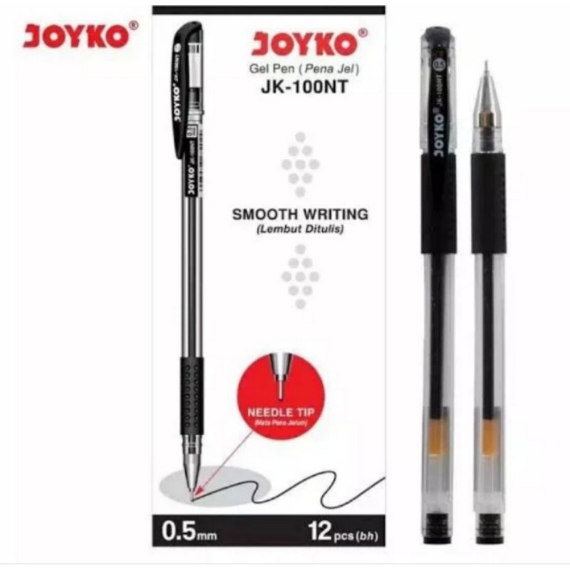 

Gen pen/pulpen pena joyko JK100 0,5mm 12 pcs Hitam