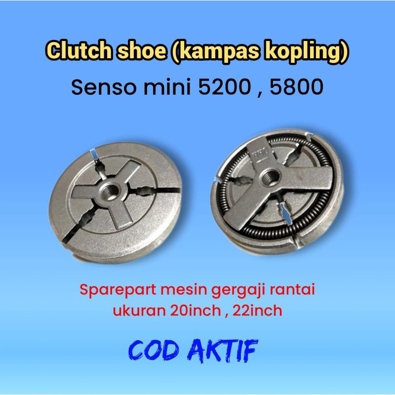 Kampas kopling senso mini 5800 5200 | clutch shoe chainsaw chain saw rantai 20in 22 in