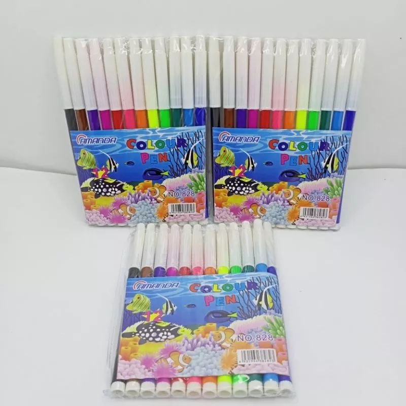 

spidol warna warni isi 12 warna / colour pen 12 ukuran besar kecil