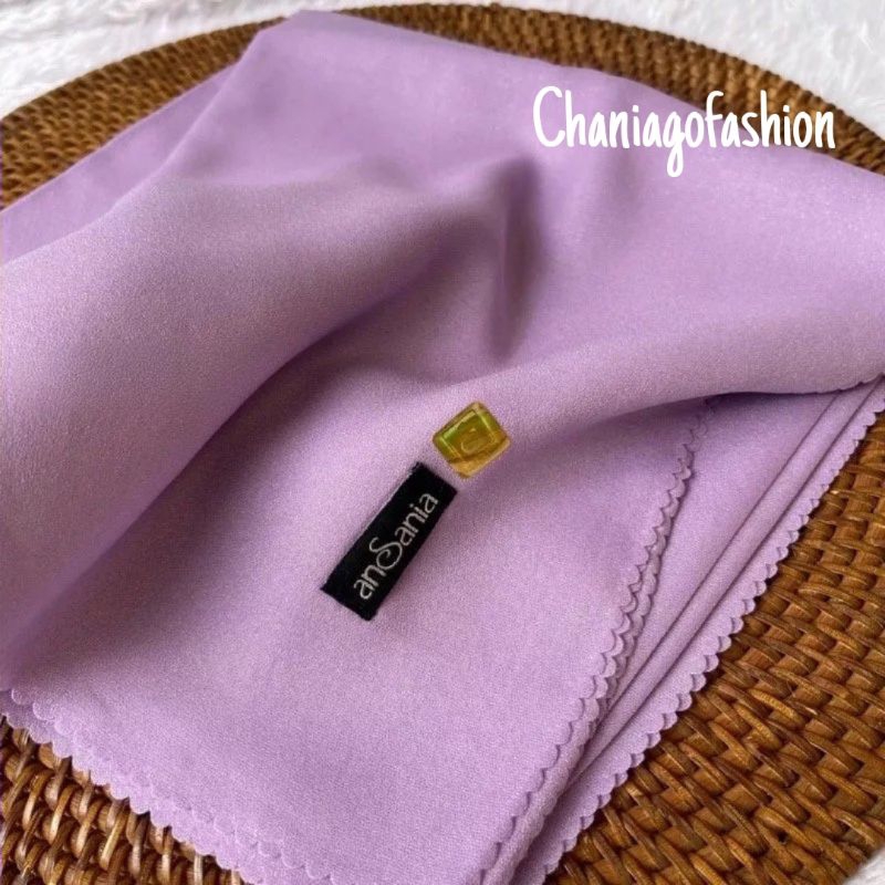 [COD]Shinar Glamour Ansania Square | Jilbab Hijab Kerudung Segiempat Sinar glamor warna Ungu Lilac/U