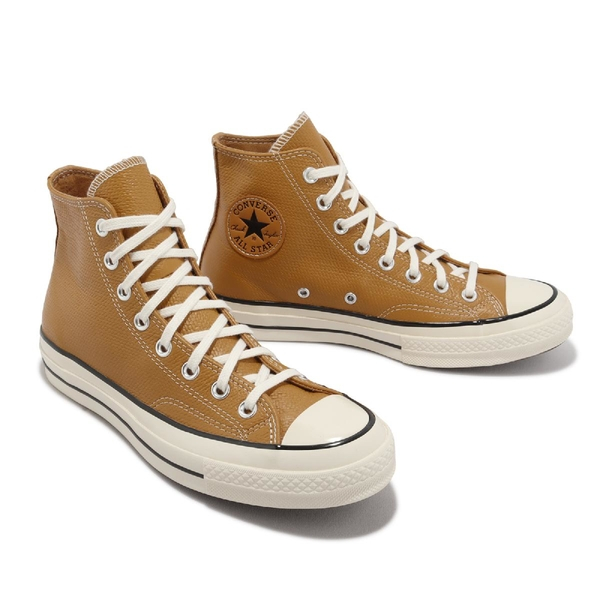 Converse Chuck 70 70s Tonal Faux Leather Fall Neutrals Embossed Hi Tan