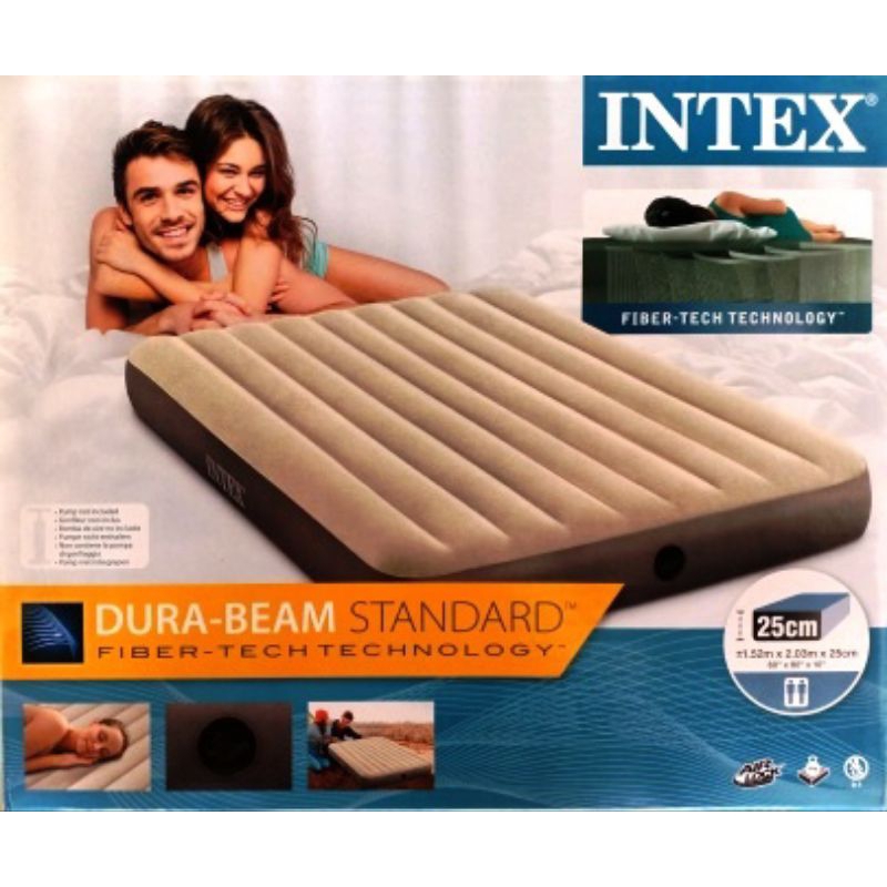 Kasur Angin pompa Intex DuraBeam 64103 Queen(152x203x25)