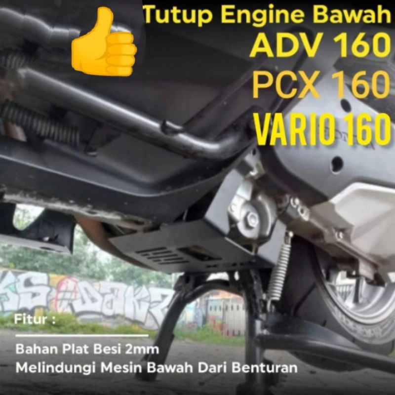 COVER ENGINE PCX 160, ADV 160, VARIO 160, PELINDUNG BAWAH MESIN, TUTUP ENGINE MESIN, COVER ENGINE GU