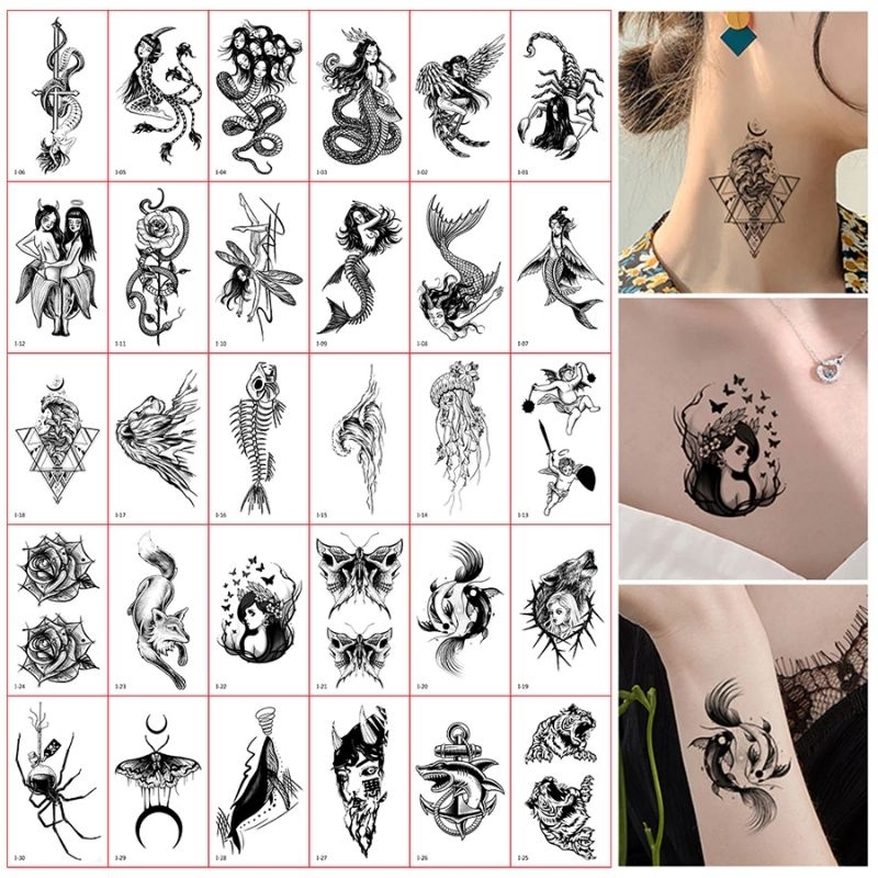 Tatto temporary tato sementara Tatto sticker - 1pcs kecil