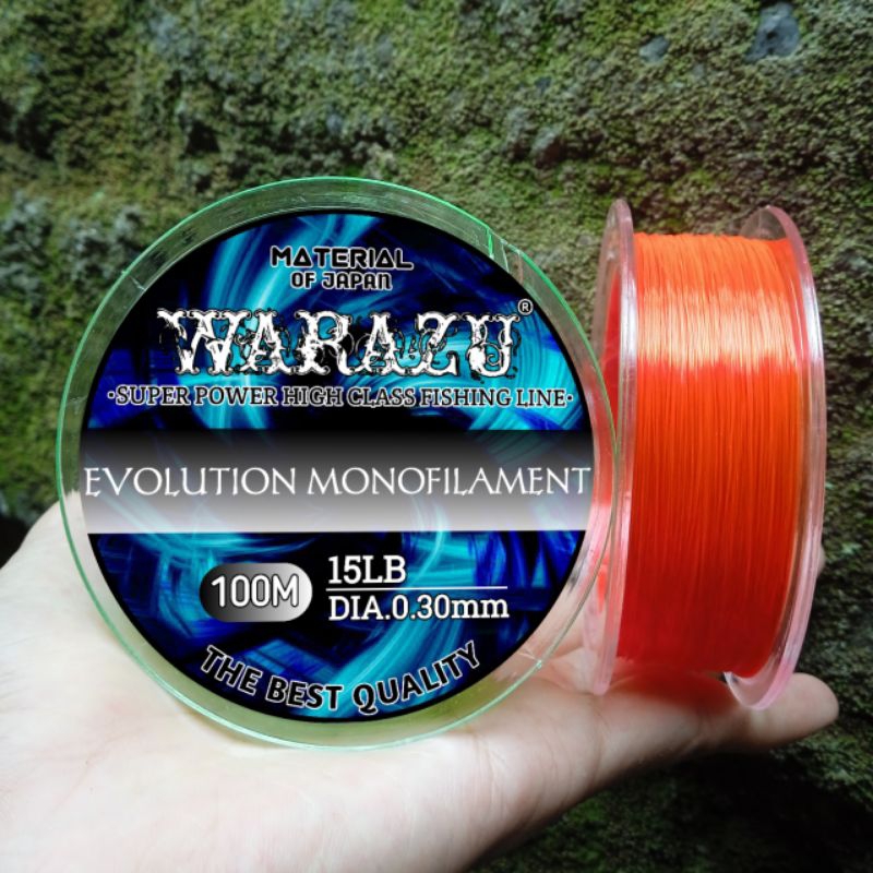 SENAR PANCING WARAZU FISHING LINE PANJANG 100M WARNA MERAH GLOSSY SENAR PANCING ANTI KRITING KUAT EL