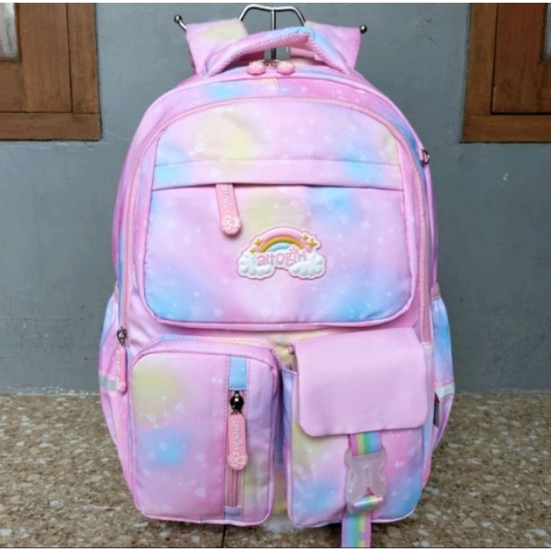 Tas Ransel Anak Perempuan Alto Girl Rainbow Original