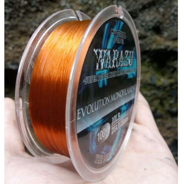 WARAZU FISHING LINE PANJANG 100M WARNA TEMBAGA KUAT ANTI KRITING ELASTIS MUDAH TENGGELAM TAHAN GESEK