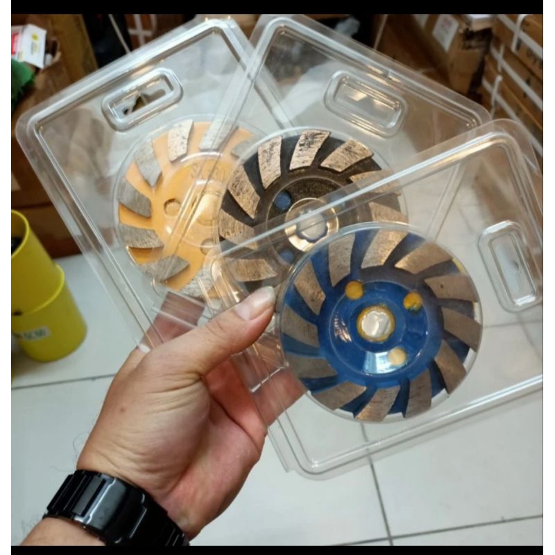 Segmen pad poles lantai beton #120-diamond segmen pad 4" grinding