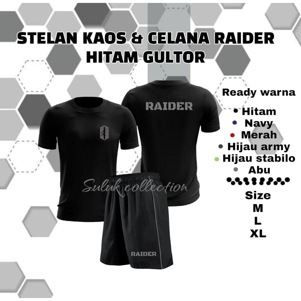 Kaos Jersey Running Hitam Gultor Raider / Kaos Olahraga Gultor Raider / Kaos Jersey Gultor Raider Hi