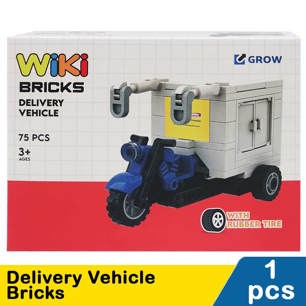 WIKI BRICK Delivery Motor Box Indomaret, mirip LEGO 75pcs