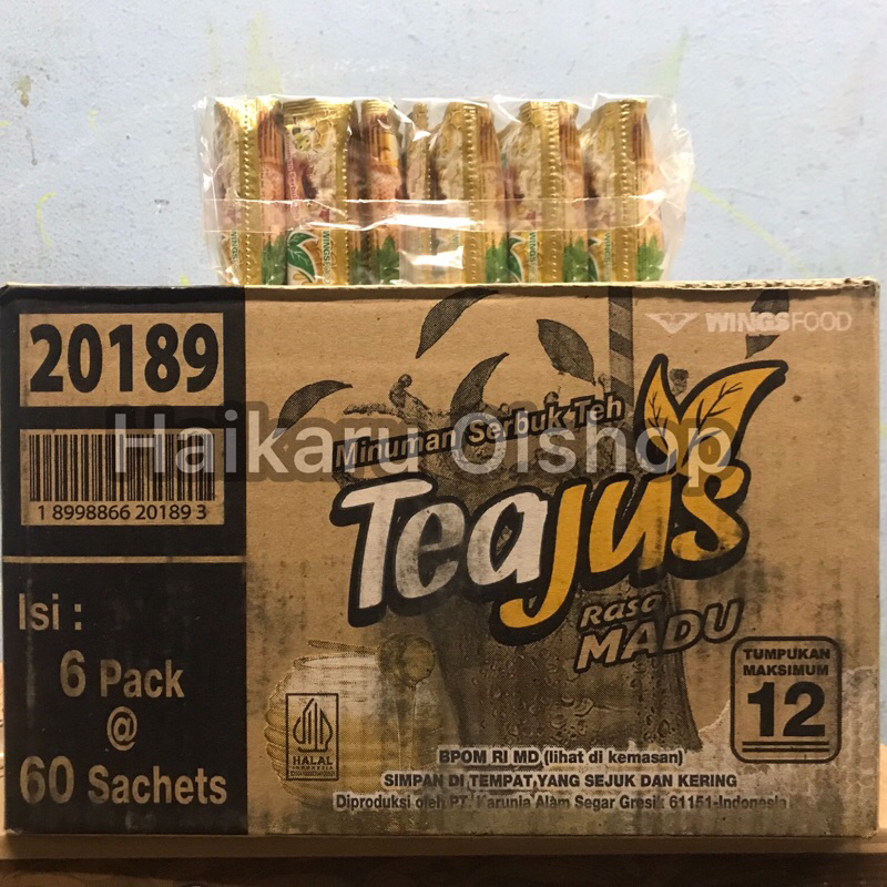 

Teajus/Tea Jus/Teh Jus Madu Pack Isi 6 Renceng