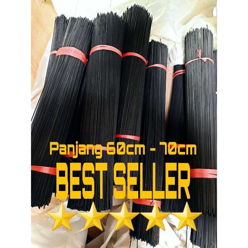 Jeruji Sangkar Hitam 3mm Panjang 60cm 1 ikat Jeruji Kandang Ruji Sangkar Bambu Murah Berkualitas