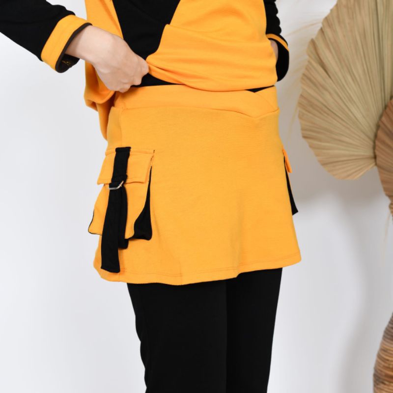 ND4 SETELAN BAJU SENAM AEROBIC MUSLIMAH/CELANA ROK SENAM CARGO