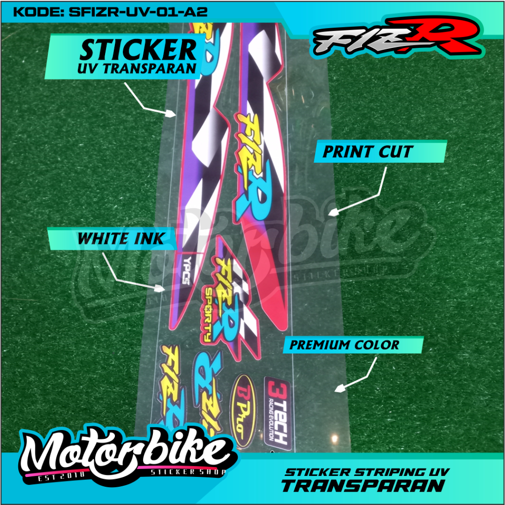 STRIPING FIZ R TRANSPARAN UV - STICKER TRANSPARAN FIZ R