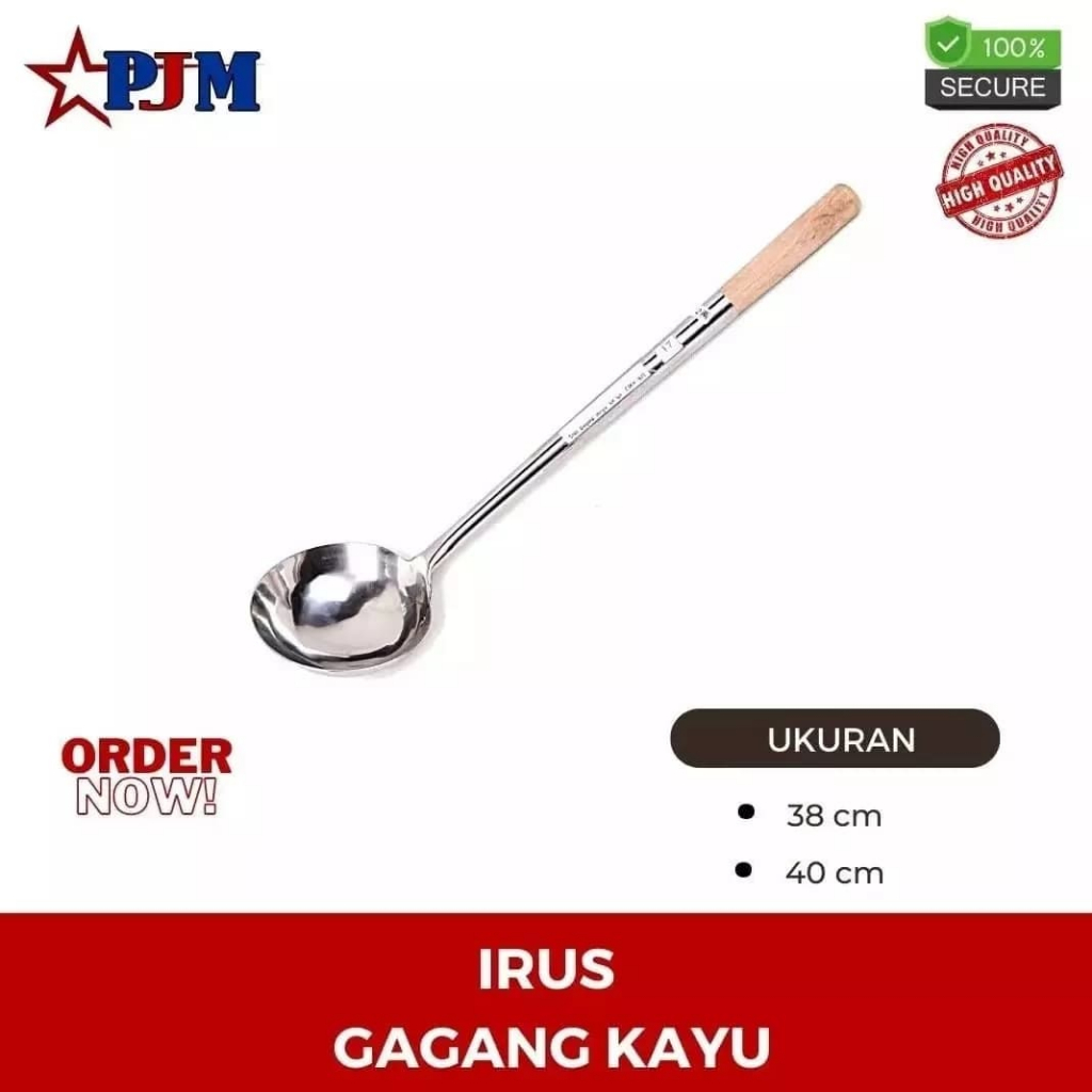 Irus Stainless Jumbo Gagang Kayu PJM172-173/Irus Soto/Irus Bakso