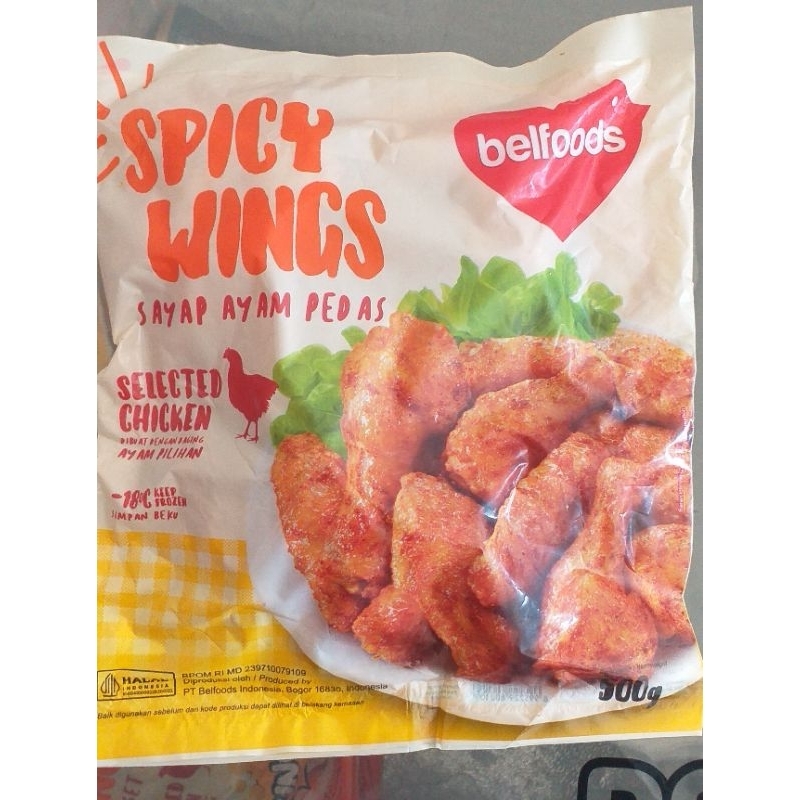 

Belfoods Sayap ayam pedas (chicken wings) 500gr