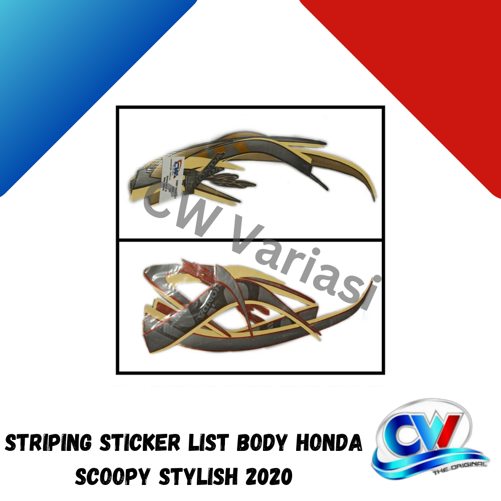 STRIPING STICKER LIST BODY HONDA SCOOPY STYLISH 2020