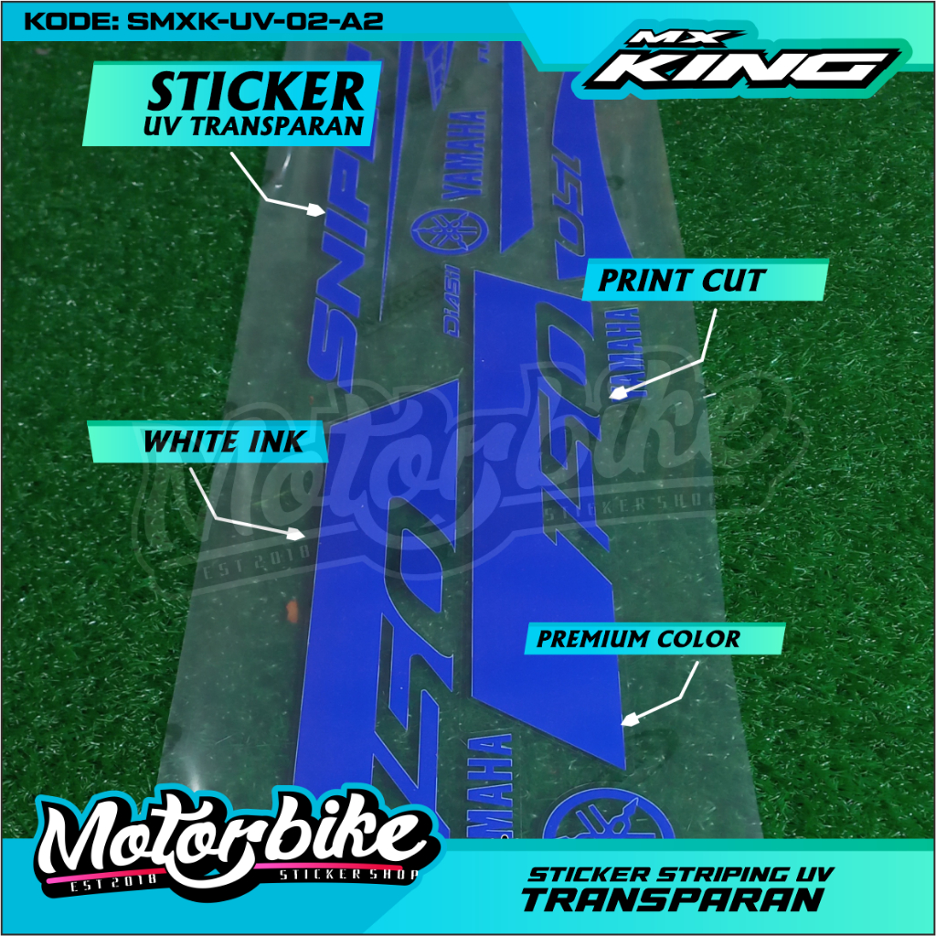 STRIPING TRANSPARAN MX KING - STICKER STRIPING MX KING TRANSPARAN UV MAXDECAL