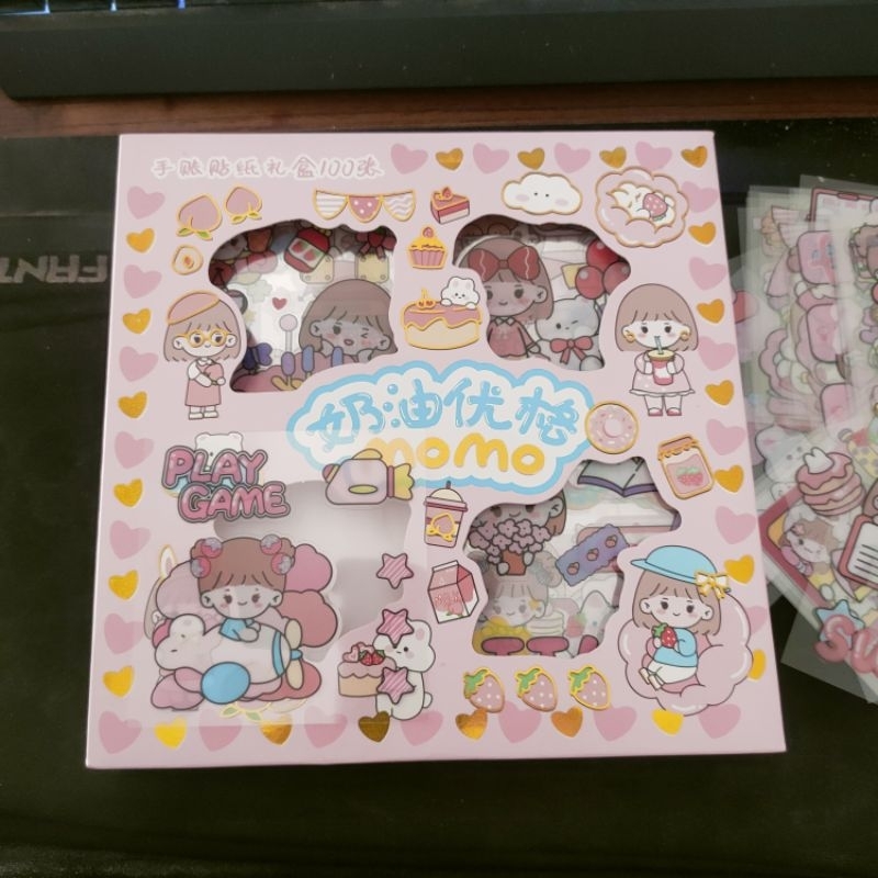 

(10 lembar) stiker momo lucu