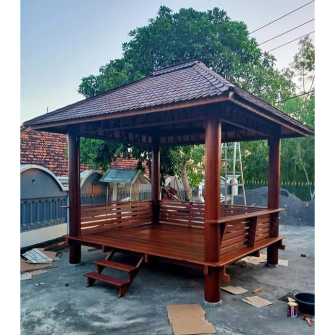 Gazebo Kayu Kelapa | Gasebo Taman Kayu Kelapa