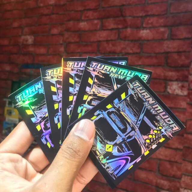 Stiker Bus Azka Wijaya Tuan muda Hologram Cutting Laser