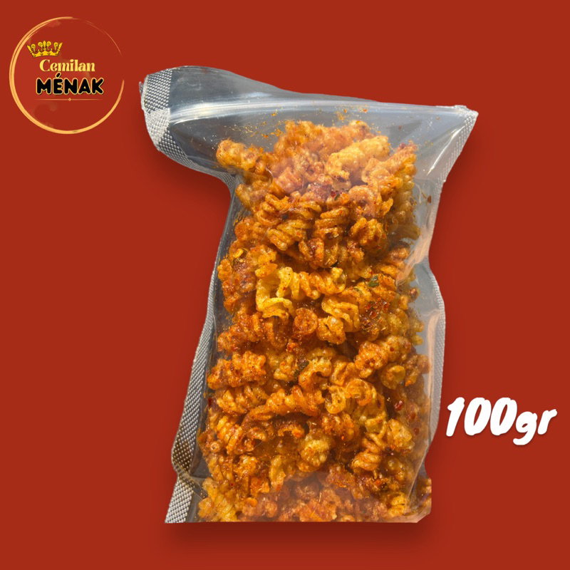 

100gram MAKARONI SPIRAL REMPAH DAUN JERUK
