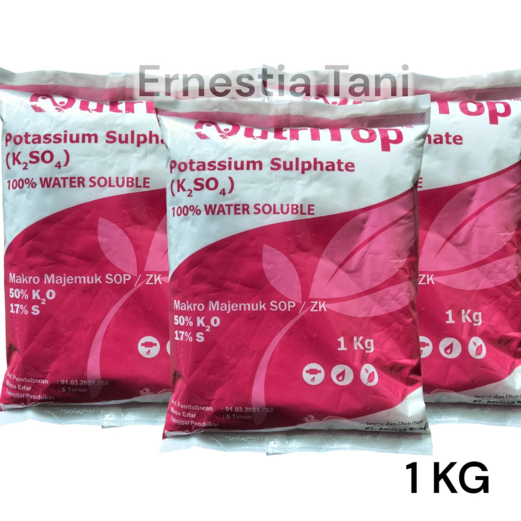Pupuk Kalium Sulfat K2SO4 1 KG NutriTop Pupuk Untuk Tanaman
