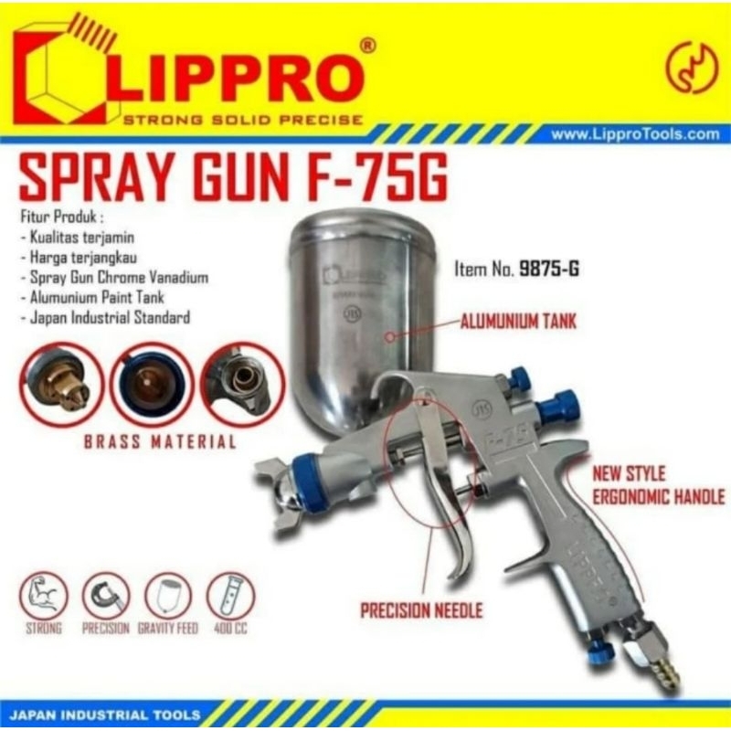 LIPPRO SPRAY GUN F75 G SPRAY CAT LIPPRO F 75G TABUNG ATAS