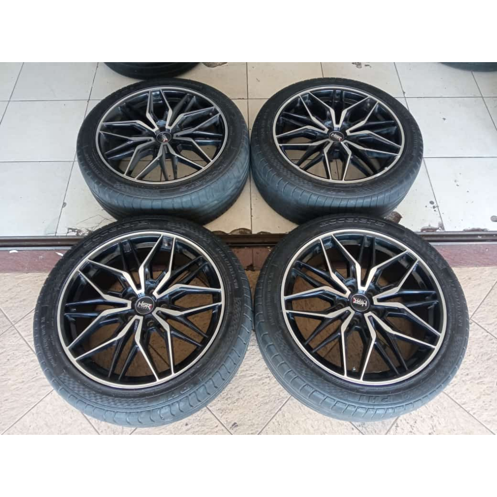 Velg Mobil Bekas Ring 19 Hsr Wheel Hain R19 Pcd 5x114 Ban 235 45 Ban Bonus