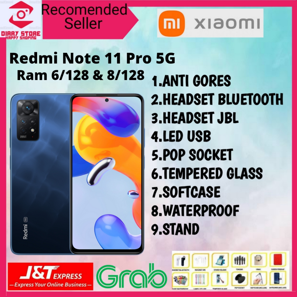 XIAOMI REDMI NOTE 11 PRO 5G RAM 6/128 & 8/128 GB GARANSI RESMI XIAOMI