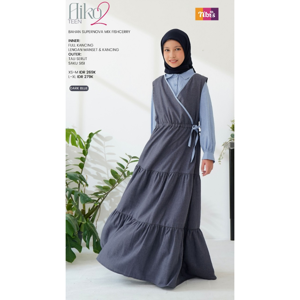 NIBRAS GAMIS REMAJA AIKO TEEN 2,AIKO TEEN 2 GAMIS REMAJA WANITA,GAMIS ANAK REMAJA