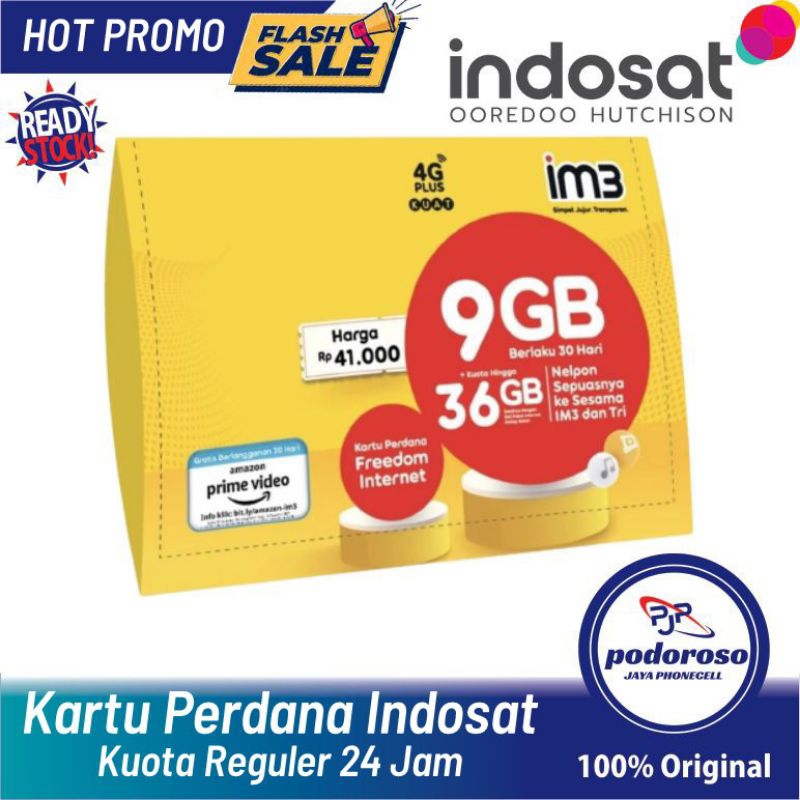 kartu perdana Indosat 25GB kuota 24 jam