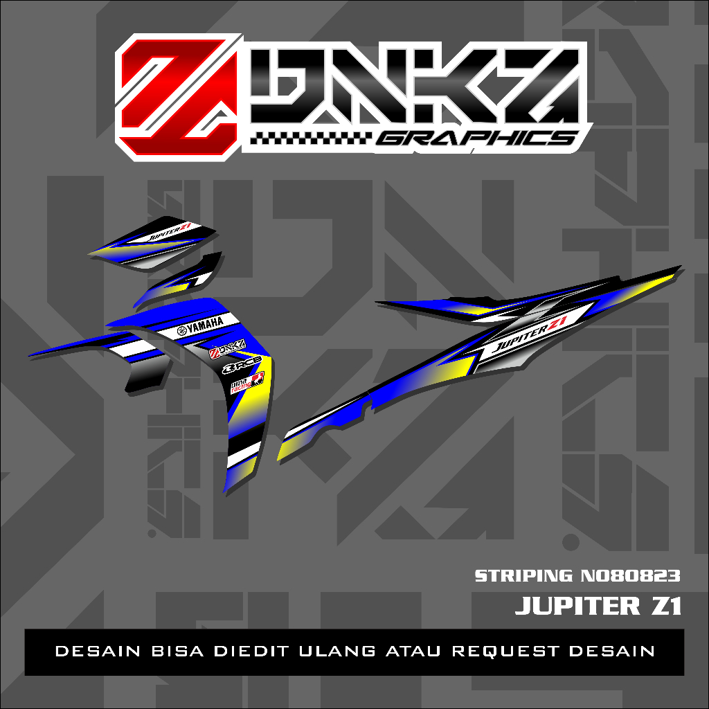 Stiker Jupiter Z1 Lagenda 115Z Jupiter RC Decal Striping Jupiter Z1 Premium Racing N080823 DNKZ