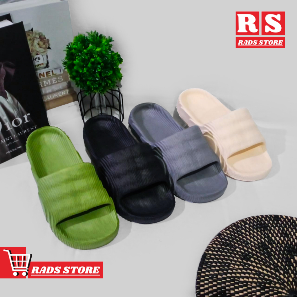 Sandal Slop Adilete/Sandal Slop Karet Eva/Sandal Slop Polos Pria Wanita
