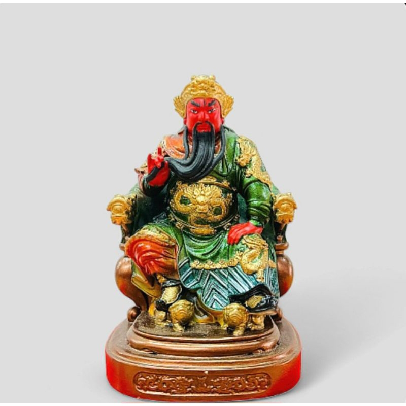 patung dewa kwan kong megang jenggot uk 4 inch