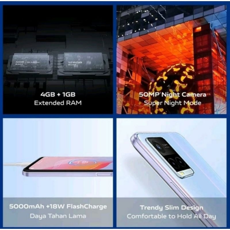 VIVO Y21S ram/rom 4/128gb handphone second