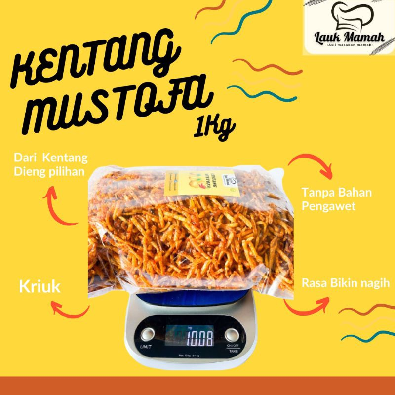 

TERMURAH Kentang Mustofa 1kg Keripik Kentang Goreng