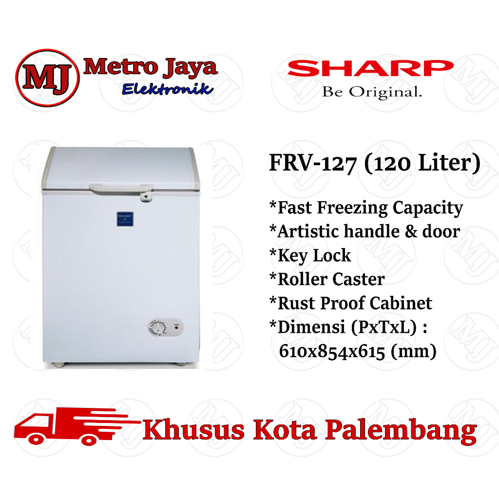 Chest Freezer Sharp FRV 127 Box Freezer Sharp FRV-127 120 Liter
