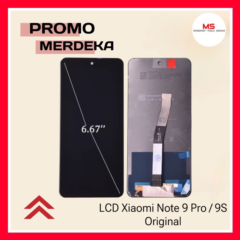 LCD ORI 100% Xiaomi Redmi Note 9 Pro / 9S Original Complete Touchscreen