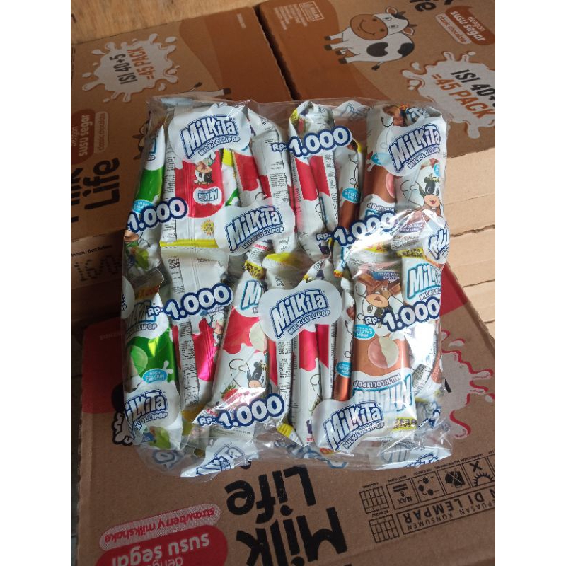 

Permen milkita lollipop Renceng isi 30