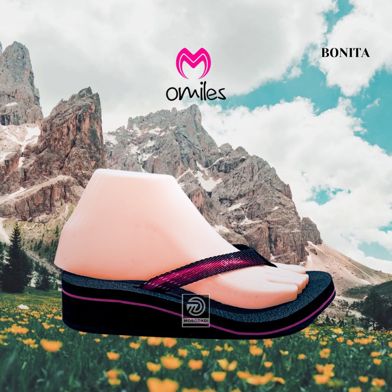 Omiles - Sandal Jepit Wanita | BONITA - Black/Smk