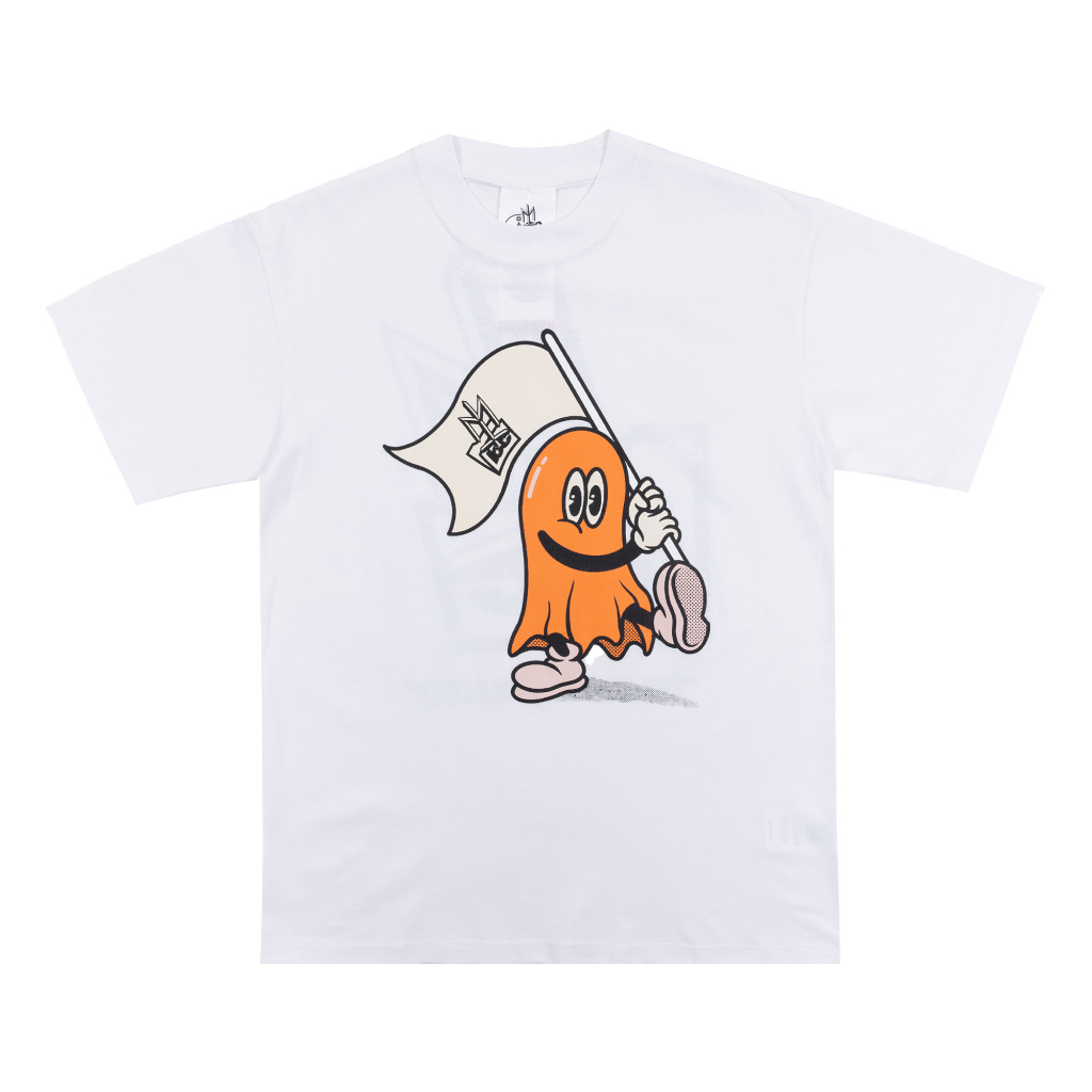 Basedclub X Maternal Disaster Smash Kaos Lengan Pendek Putih