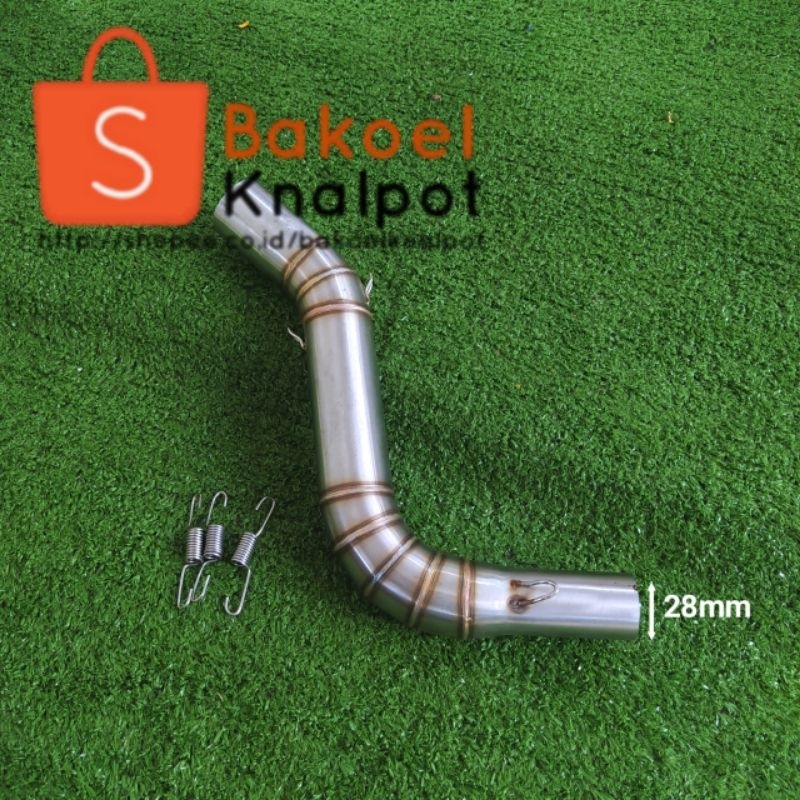 Sambungan knalpot leter S kobra inlet 38-50mm Beat Mio Vario dll