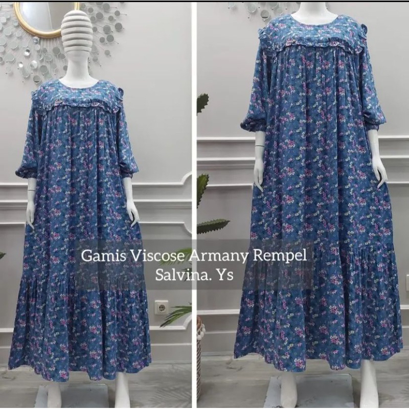 GAMIS SALVINA MOTIF ORIGINAL | MUAT SAMPAI JUMBO